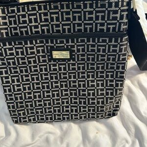 Tommy Hilfiger Monogram Black and White Bag